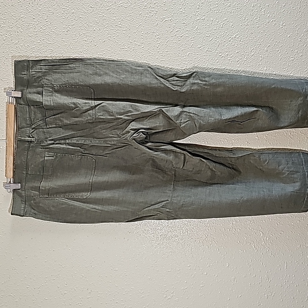 NYDJ Olive Green Linen Pants - Picture 3 of 6